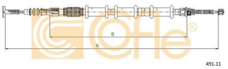 Трос ручника COFLE 491.11 (фото 1)