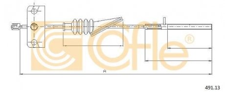 Трос ручника COFLE 491.13 (фото 1)