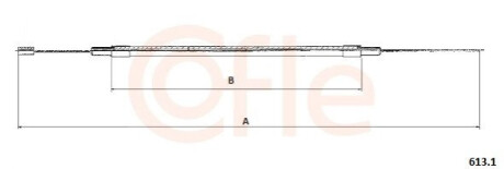 Трос акселератора COFLE 613.1
