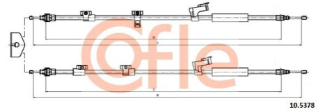 Трос, стояночная тормозная система COFLE 92105378