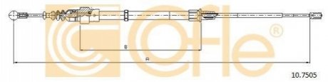 Трос стояночного тормоза COFLE 92.10.7505 (фото 1)