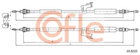 Трос, стояночная тормозная система COFLE 92108225