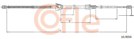 Трос, стояночная тормозная система COFLE 92109054