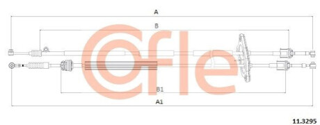 Трос, ступенчатая коробка передач COFLE 92113295