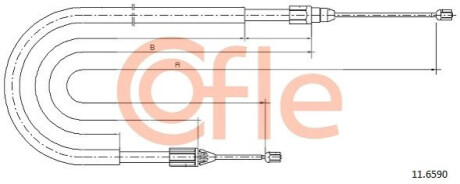 LINKA - HAMULEC RECZNY COF 11.6590 COFLE 92116590