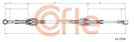 Трос, ступенчатая коробка передач COFLE 92.12.7254