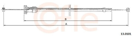 Тросик замка капота COFLE 92.13.0101