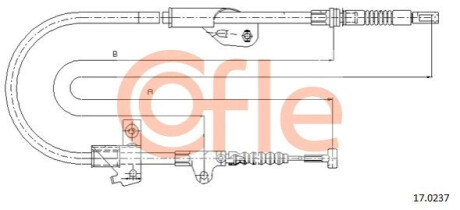 Трос, стояночная тормозная система COFLE 92170237