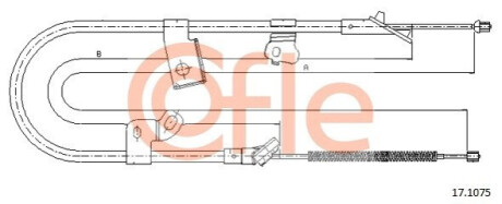 Трос, стояночная тормозная система COFLE 92171075