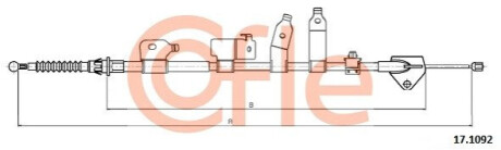 Трос, стояночная тормозная система COFLE 92171092