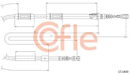 LINKA - HAMULEC RECZNY COF 17.1450 COFLE 92171450