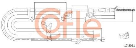 Трос, стояночная тормозная система COFLE 92.17.5061