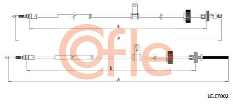 LINKA HAMULCA RĘCZNEGO CITROEN C6 05-12 COFLE 921ECT002