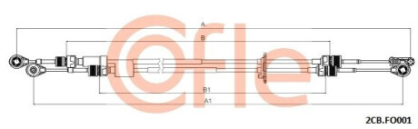 Linka zmiany bieg FO TRANSIT CUSTOM COFLE 922CBFO001 (фото 1)