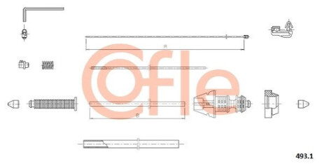 Тросик газа COFLE 924931