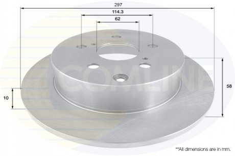Тормозной диск Comline ADC01153 (фото 1)