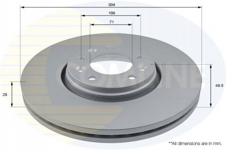 Гальмівний диск Comline ADC1579V (фото 1)
