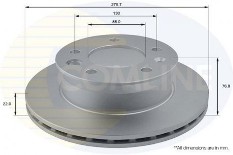 Тормозной диск Comline ADC1610V (фото 1)