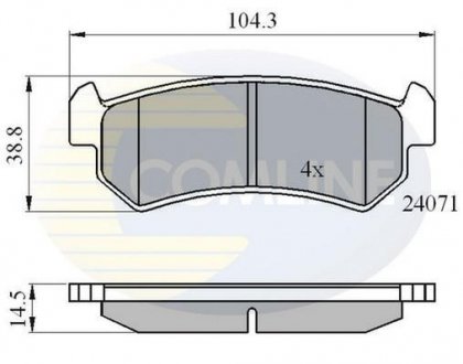 Колодки тормозные дисковые | зад прав/лев | Comline CBP01191 (фото 1)