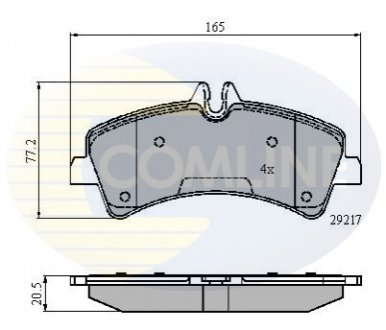 Комплект тормозных колодок, дисковый тормоз Comline CBP01575 (фото 1)