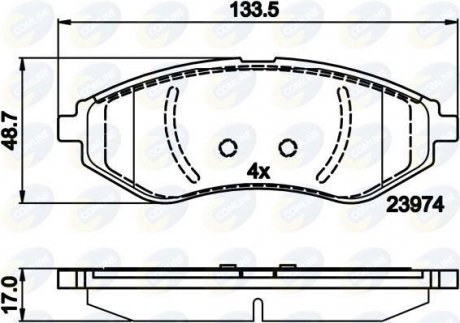 Колодки тормозные дисковые | перед прав/лев | Comline CBP01598