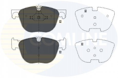 Комплект тормозных колодок, дисковый тормоз Comline CBP06003 (фото 1)