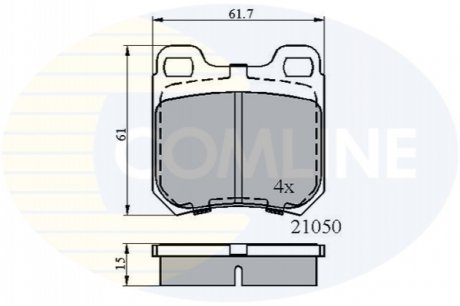 Комплект тормозных колодок, дисковый тормоз Comline CBP0741 (фото 1)