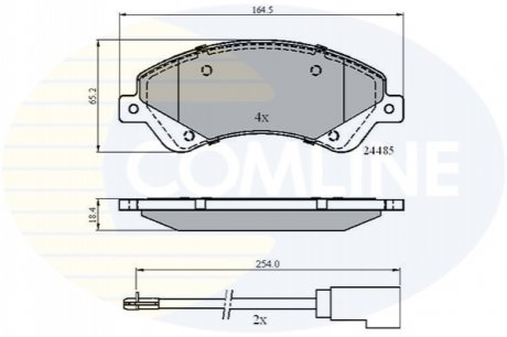 Колодки гальмівні передні ford transit 2.2-3.2 tdci 06- Comline CBP21511