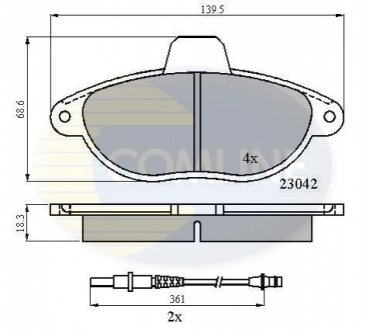 Комплект тормозных колодок, дисковый тормоз Comline CBP2714 (фото 1)