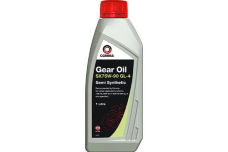 Трасмісійне масло GEAR OIL SX75W-90 GL4 1л (12шт/уп) COMMA SXGL41L