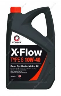 Моторное масло XFLOWS 10W40 SEMI 5л - COMMA XFLOWS10W40SEMI5L (фото 1)