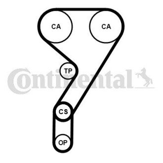 Комплект ГРМ + помпа Ford Focus III/Transit Courier 1.0-1.1 12- CONTINENTAL / VDO CT1211WP2PRO