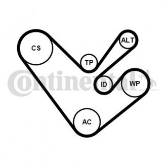 Автозапчасть Contitech 6PK1555K4