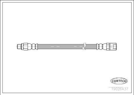 Шланг гальмівний CORTECO 19026437