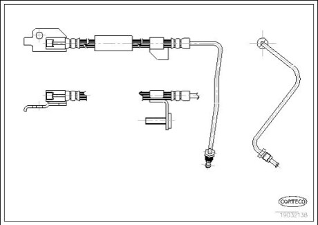 Шланг гальмівний CORTECO 19032138