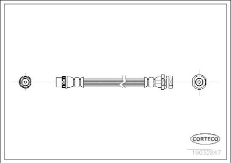 Шланг гальмівний CORTECO 19032847