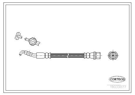 Шланг гальмівний CORTECO 19033077
