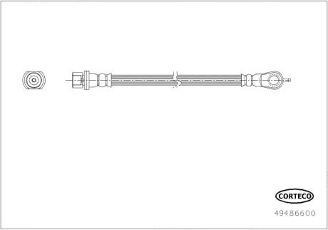 Шланг гальмівний CORTECO 49486600