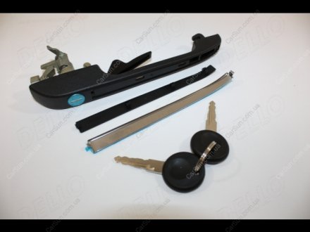 Ручка двери передней левой с замком и ключами VW Polo 81-,Golf/Jetta/Passat 80- AUTOMEGA 100020810 (фото 1)