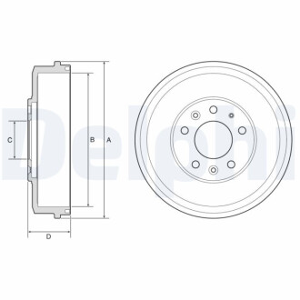 Барабан гальмівний Delphi BF578