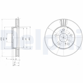 ПЕРЕДНИЙ ГАЛЬМУВАЛЬНИЙ ДИСК 271X25 V Delphi BG2906