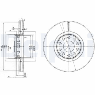 Тормозной диск Delphi BG3033