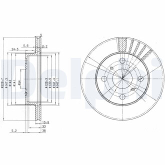 Тормозной диск Delphi BG3173