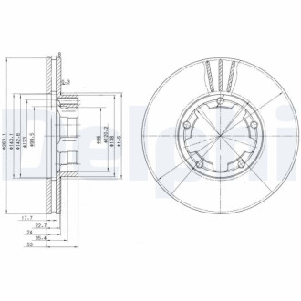 ПЕРЕДНИЙ ГАЛЬМУВАЛЬНИЙ ДИСК 263X24 V Delphi BG3245