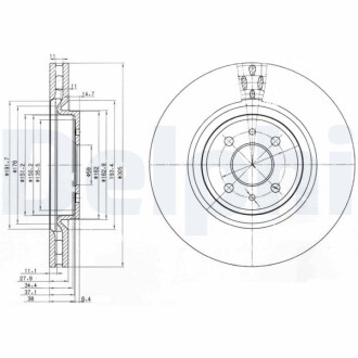 Тормозной диск Delphi BG3387