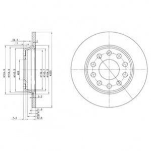 Тормозной диск Delphi BG3674