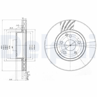 Гальмівні(тормозні) диски Delphi BG3756