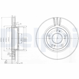 Тормозной диск Delphi BG3977