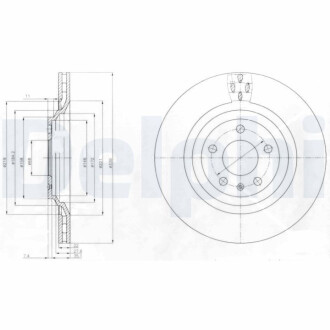 Тормозной диск Delphi BG4087