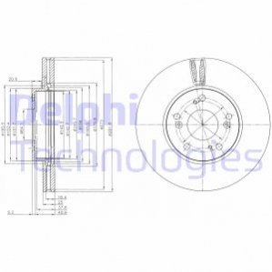 ПЕРЕДНИЙ ГАЛЬМУВАЛЬНИЙ ДИСК 282X25 V Delphi BG4119